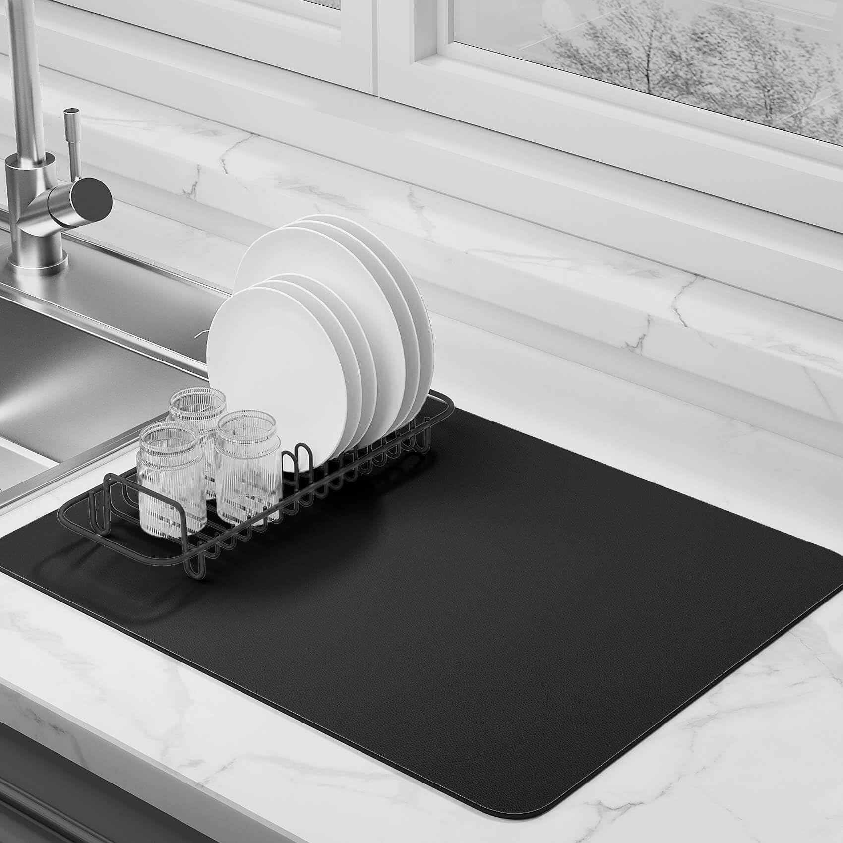 Escurridor de platos Ultra Absorbente - 💧 seca, protege y organiza tu cocina