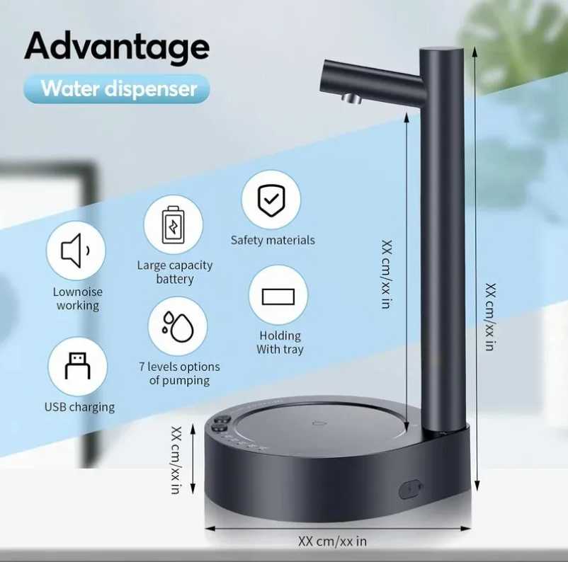Dispensador de agua eléctrico portátil y automático- Tu agua, siempre a un toque 💧