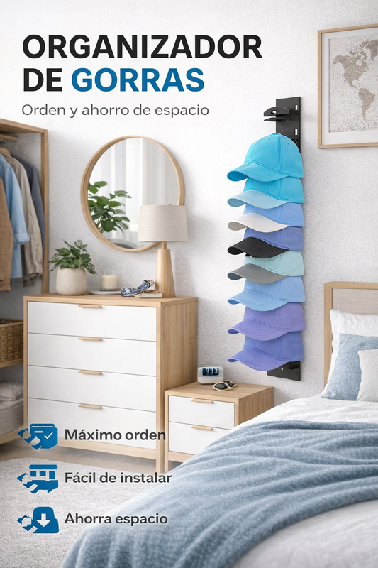 GorraPro® - Estantes de Gorras Premium - Orden, Estilo y Ahorro de Espacio