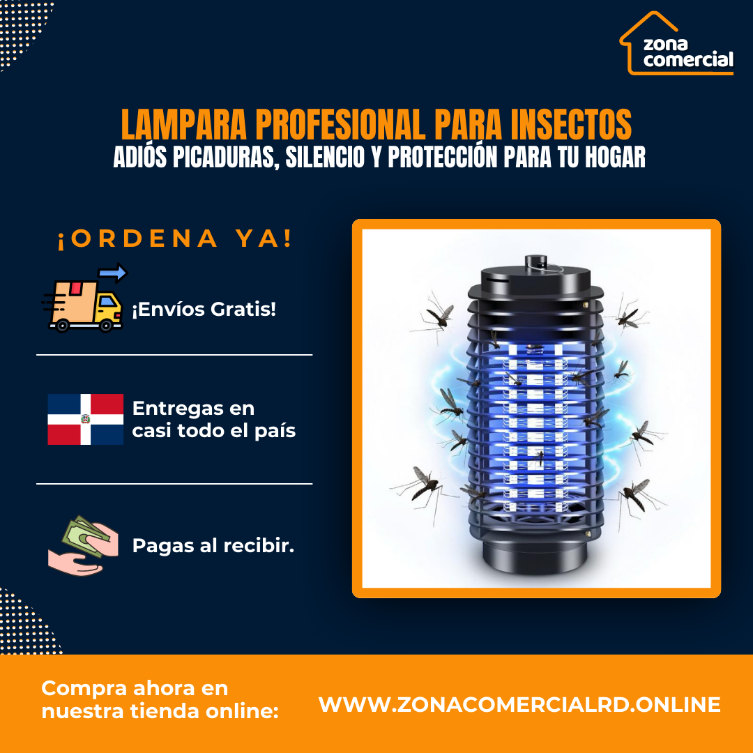 Eliminador de insectos voladores 🪰🪳🦟 - Adiós picaduras, silencio y protección para tu hogar
