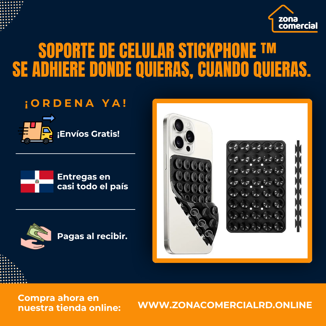 📱 Soporte de Celular StickPhone ™ 📲 - Se adhiere donde quieras, cuando quieras.